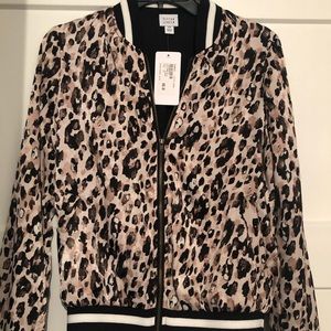 peyton jensen leopard bomber jacket